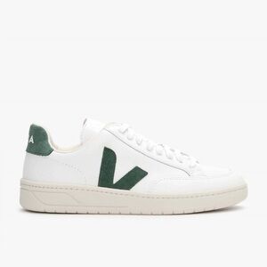 Veja Men's White and Dark Green Sneakers size 11.5